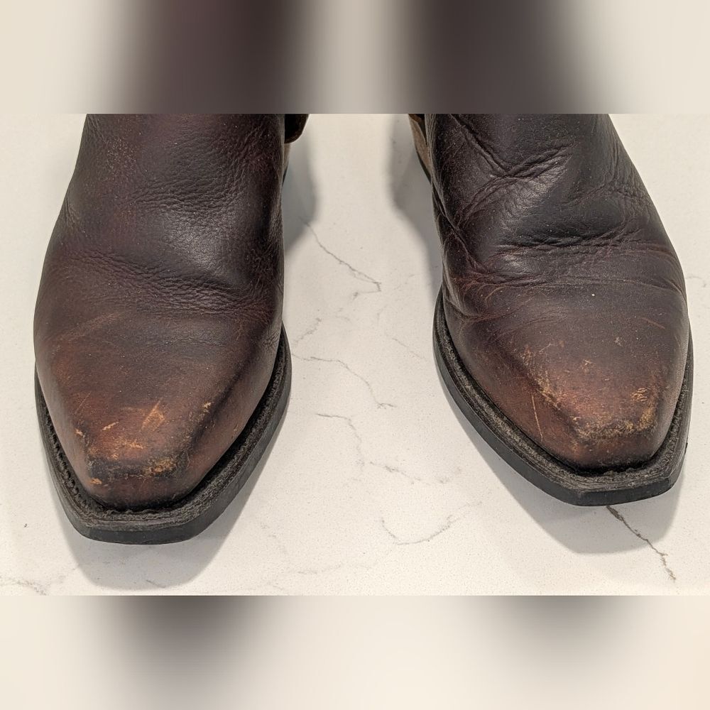 Source Unknown Brown Leather Combat Moto Boots - Picture 14 of 15